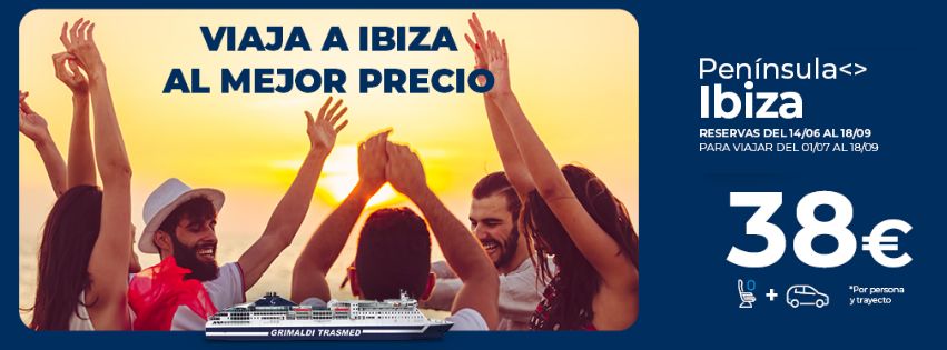 Imagen de Pon rumbo a Ibiza con Trasmed por 38€ (1 pasajero en butaca y embarque del coche) 